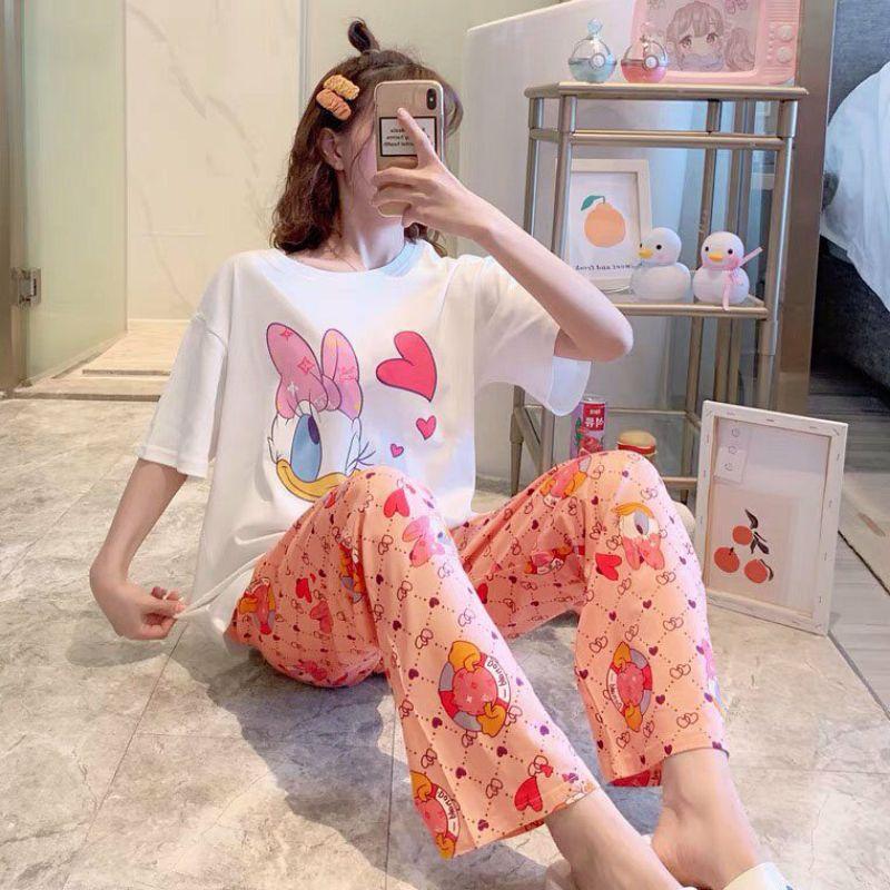 Đồ Bộ Nữ Pijama Thun Mềm Xinh Quần Dài MAVISHOP