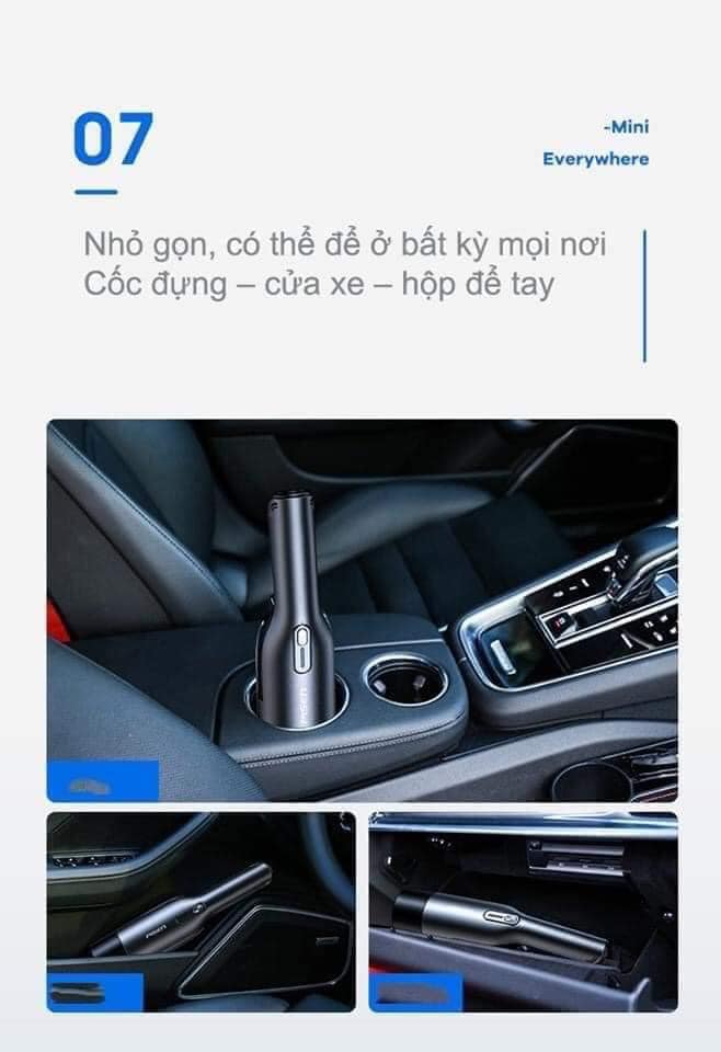 Máy hút bụi cầm tay Pisen Car Wireless Vacuum Cleaner - Hàng Chính Hãng