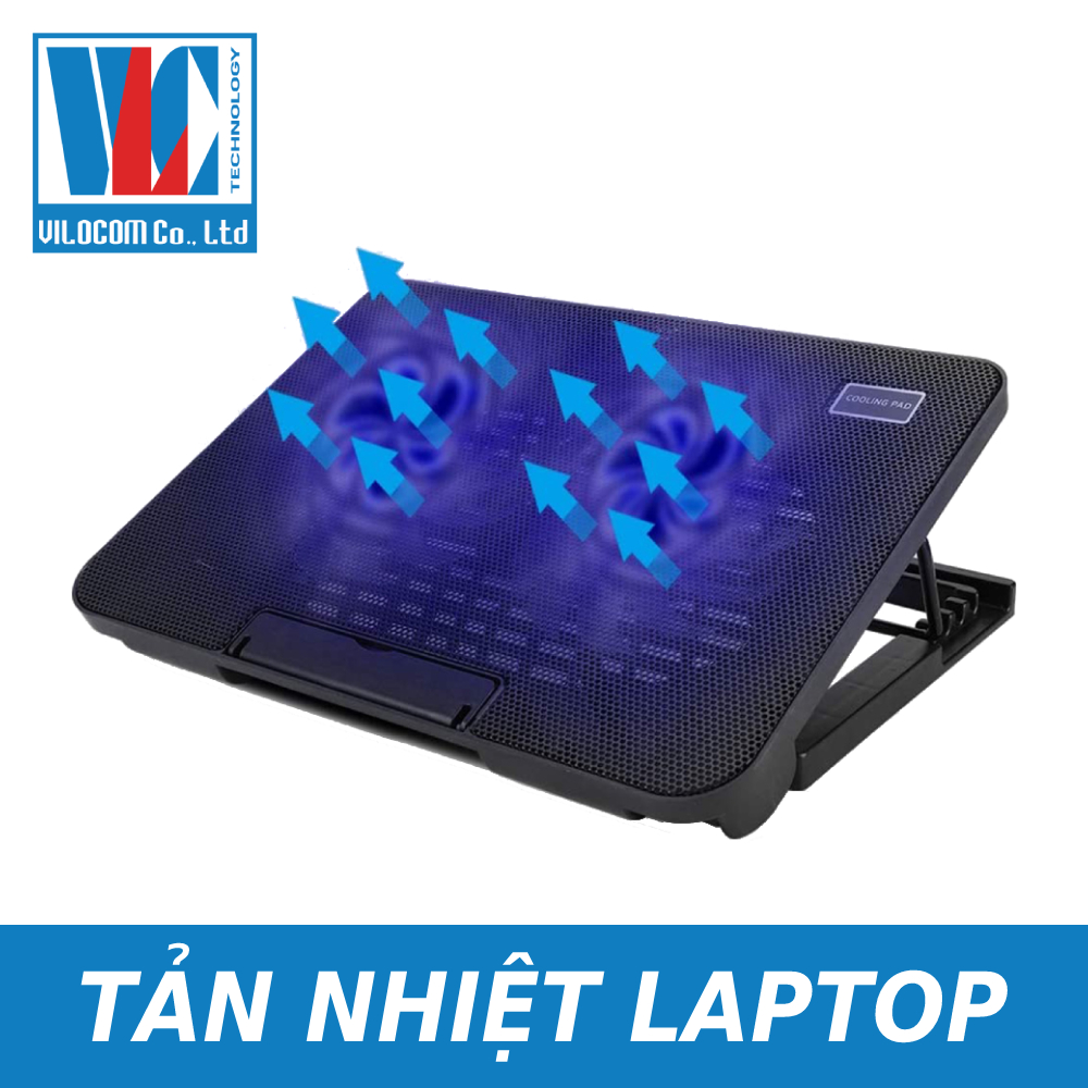 Đế Tản Nhiệt LAPTOP Cooling Pad N99 LED 2 QUẠT - Hàng Chính Hãng