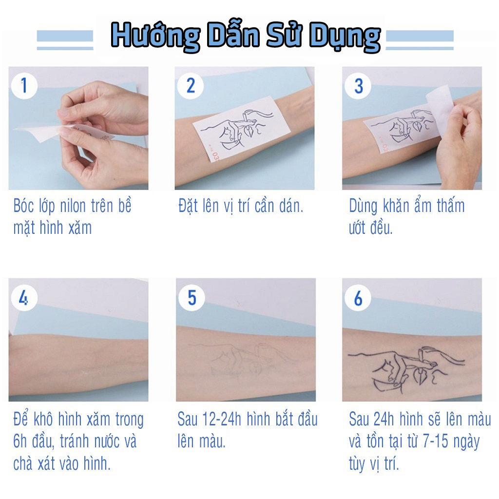 GIấy Xăm Tattoo Hình Dán Tattoo 15 Ngày Không Trôi Chống Thấm Nước Tạm Thời Rồng Lửa bay Lửa Bay Legaxi