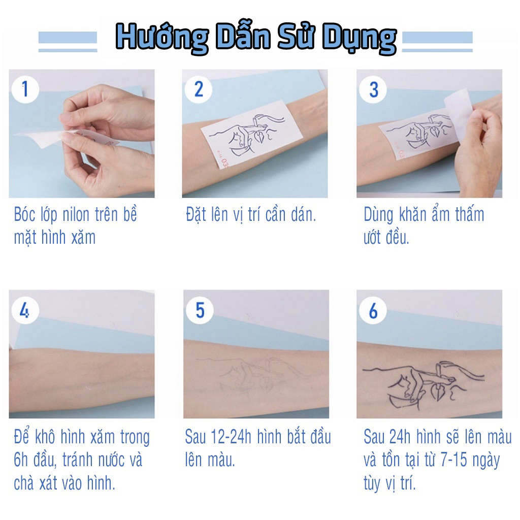 Miếng Xăm Dán Miếng Dán Tattoo 15 Ngày Không Trôi Chống Thấm Nước Tạm Thời Mĩ nữ Cổ đại Tóc Dài Hoa Legaxi