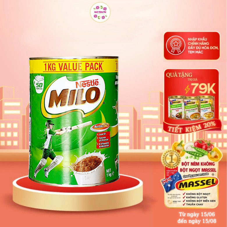 Sữa Milo Úc Nestle giàu dinh dưỡng giúp trẻ phát triển chiều cao và tăng cường sức khỏe - QuaTangMe Extaste