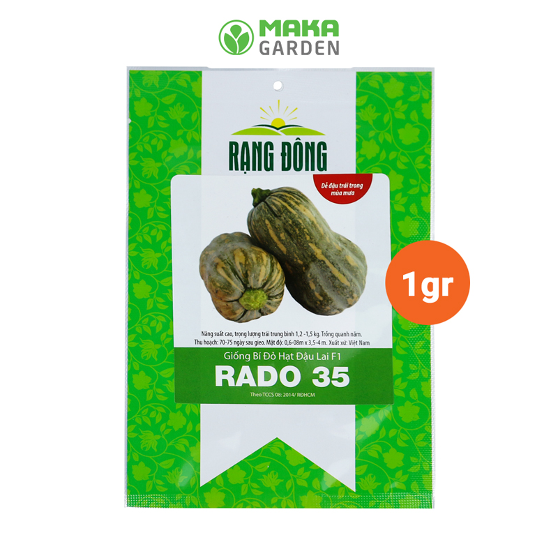 Hạt giống bí đỏ hạt đậu lai F1 Rado 35 - gói 1g, dể nảy mần, sinh trưởng tốt, kháng bệnh cao