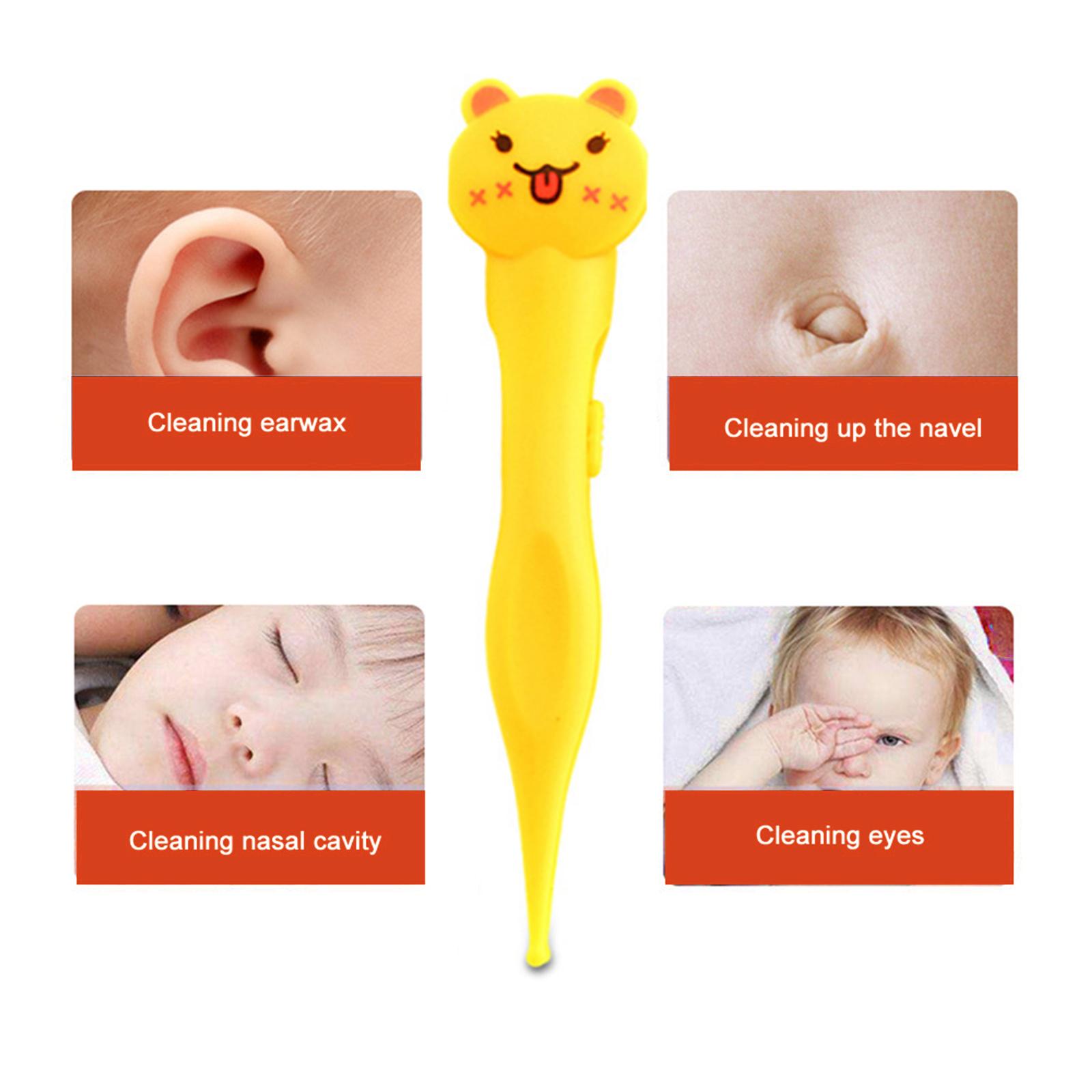 Round-Head Baby Ear Ear/Nose Navel Cleaner Clip Tool Nose Picker with Storage Box