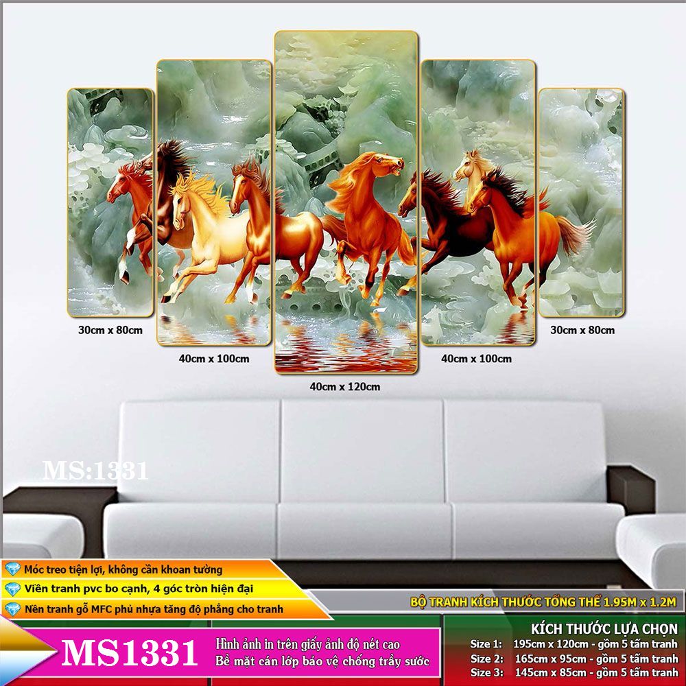 Tranh treo tường - mã đáo thành công: 1331L5