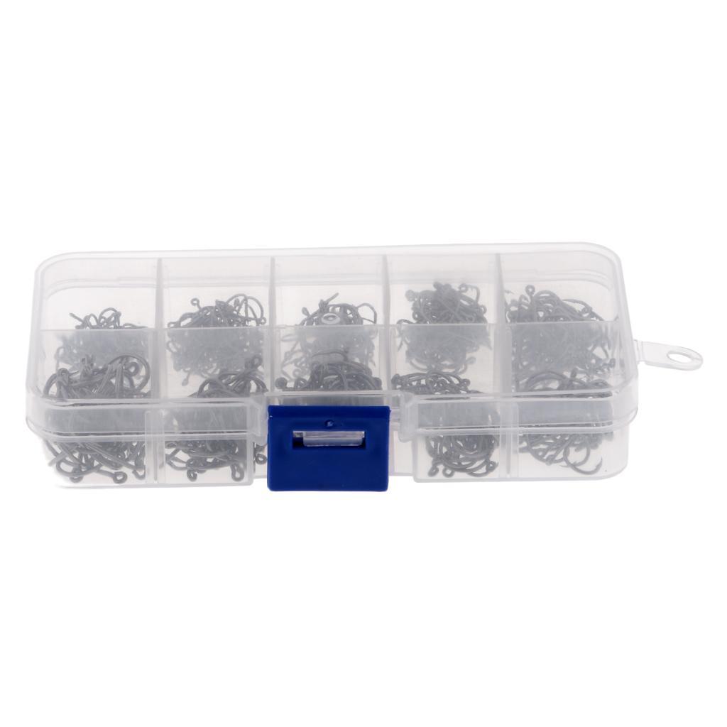 500pcs/box High Carbon Steel Fishing Hooks Offset Hook Octopus Circle Hooks