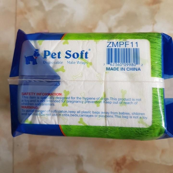 Bỉm cho chó mèo Pet Soft 12 chiếc size S (4 - 8kg)