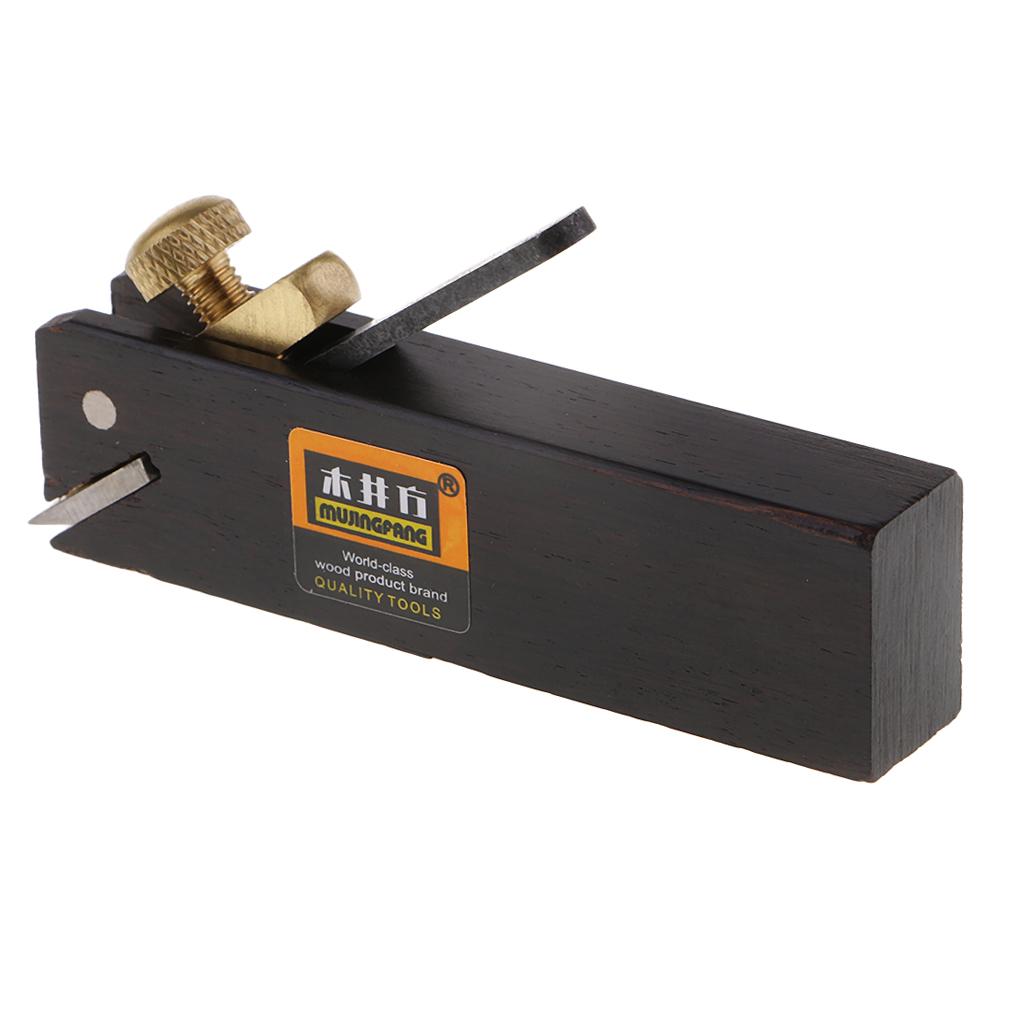 Mini Hand Type Ebony Wood Shoulder Plane Nose Plane Wood DIY Crafts Chisel Plane With Opened High Speed Steel Blade Included 75x12x20mm