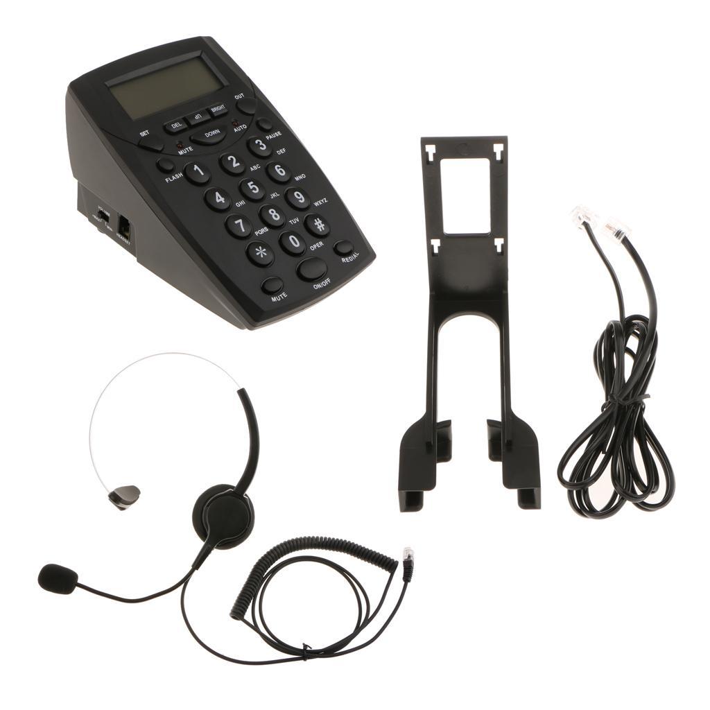 Call Center Telephone Headset w/ Noise Cancelling Microphone For Desk Office