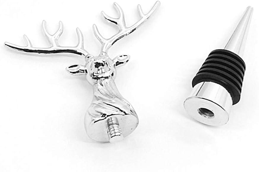 Nút Bịt Chai Hình Đầu Hươu - Nút Bịt Chai Rượu, Nút Tiết Kiệm Rượu Có Thể Tái Sử Dụng Mới Lạ, Nút Nút Nút Rượu Sâm Banh Giáng Sinh Để Niêm Phong Rượu Đã Mở