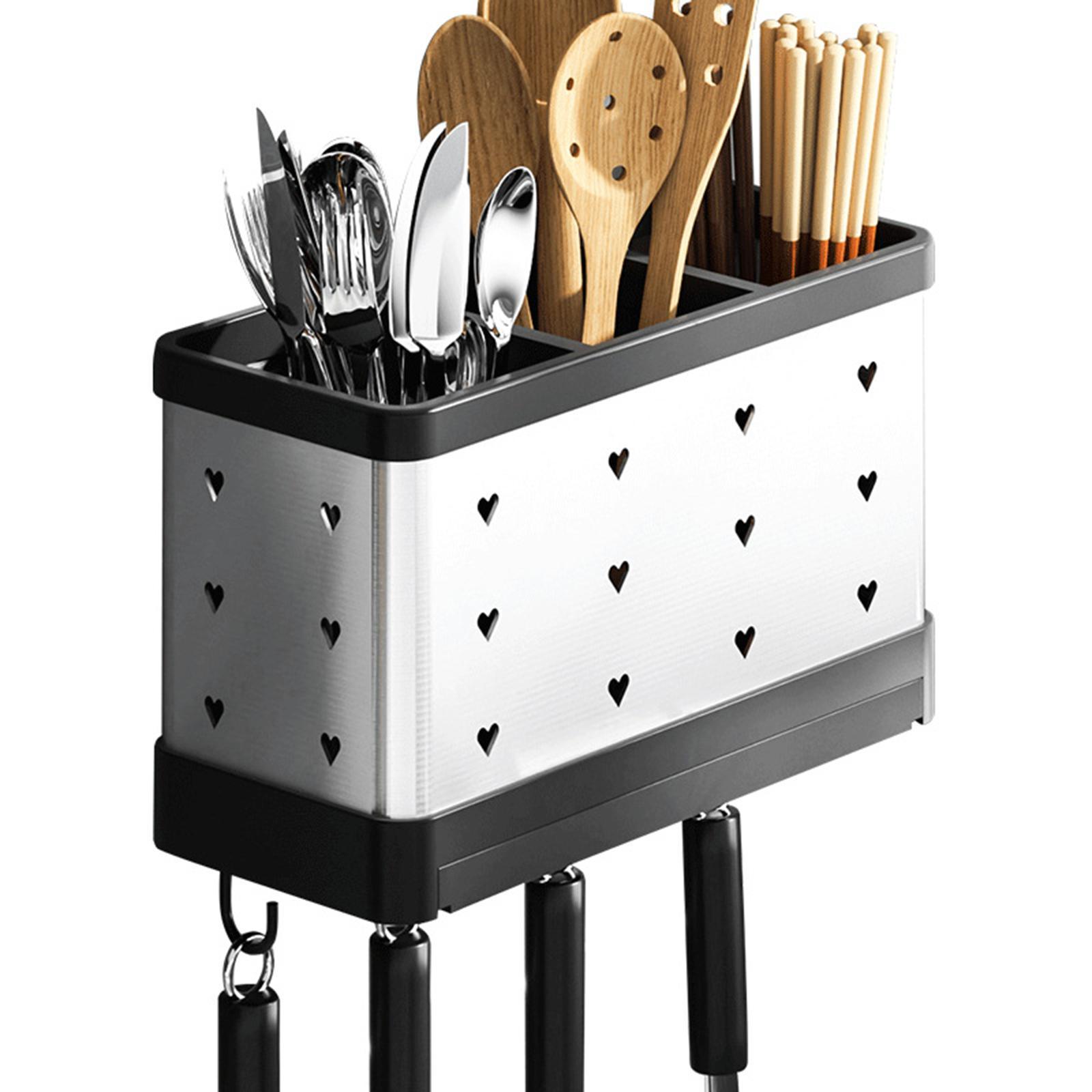 Cutlery Storage Rack No Punching Chopstick Spoon Fork Cutlery Storage for Countertop