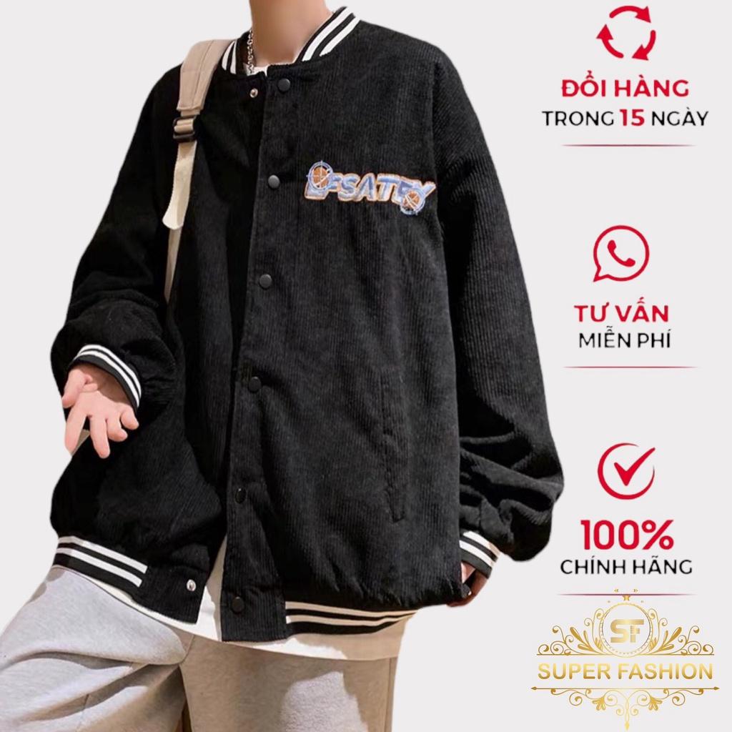 Áo Khoác Nam Fashion Vải Nhung Tăm 2 Lớp Lót Dù Kiểu Bomber Form Rộng Đẹp Hot Trend