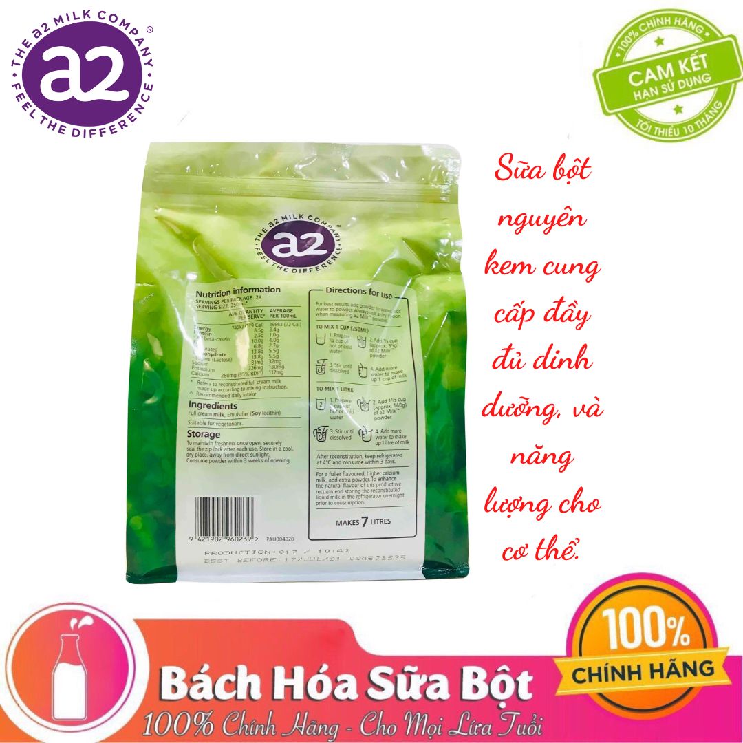 Sữa Bột Nguyên Kem A2 Full Cream Milk - Gói 1kg