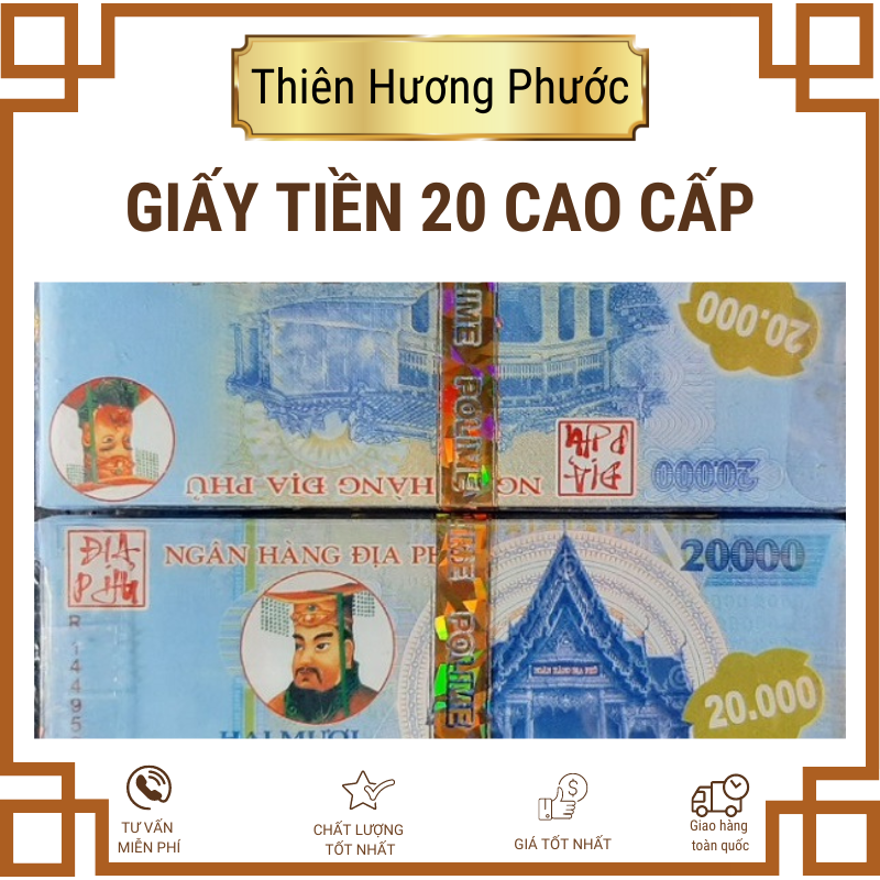 Giấy tiền Vàng mã tiền âm phủ  loại 500 , 200, 100, 50, 20, 10 dày 100g in rõ [cao cấp