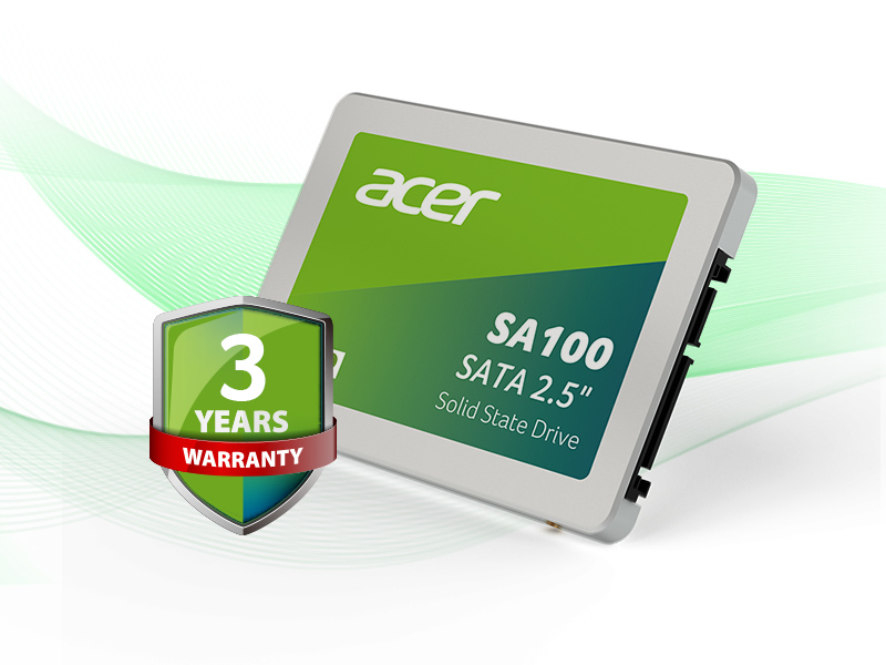 Ổ cứng SSD Acer SA100 SATA 3 3D NAND 120GB - 1920GB - Hàng chính hãng