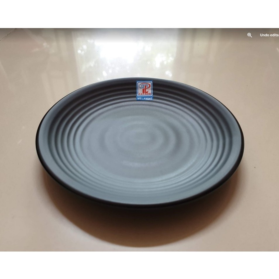 Đĩa tròn đen nhám đẳng cấp 100% melamine cao cấp, hàng cam kết đẹp, dày dặn và cực sang trọng
