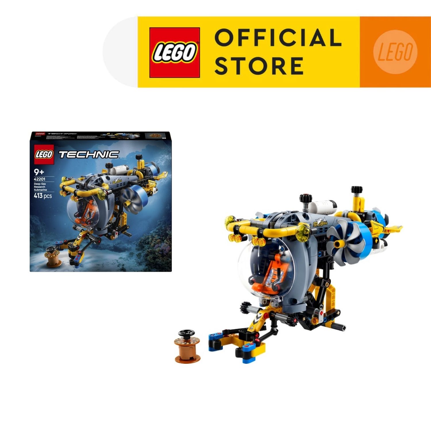 LEGO TECHNIC 42201 Đồ Chơi Lắp Ráp Tàu Ngầm Nghiên Cứu Biển Sâu (413 chi tiết)
