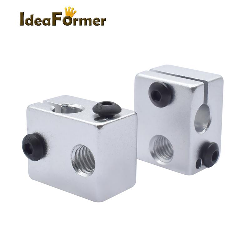 1 cái 3D Khối Nhiệt E3D V5 V6 MK7 MK8 MK2 MK10 Núi Lửa PT100 CR10 2 TRONG 1 RA Nhôm/Đồng Thau Cho Hotend 3D Máy In Phần