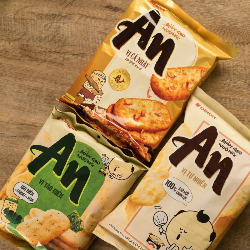 Thùng 20 Bịch Bánh Gạo Nướng An Vị Tảo Biển