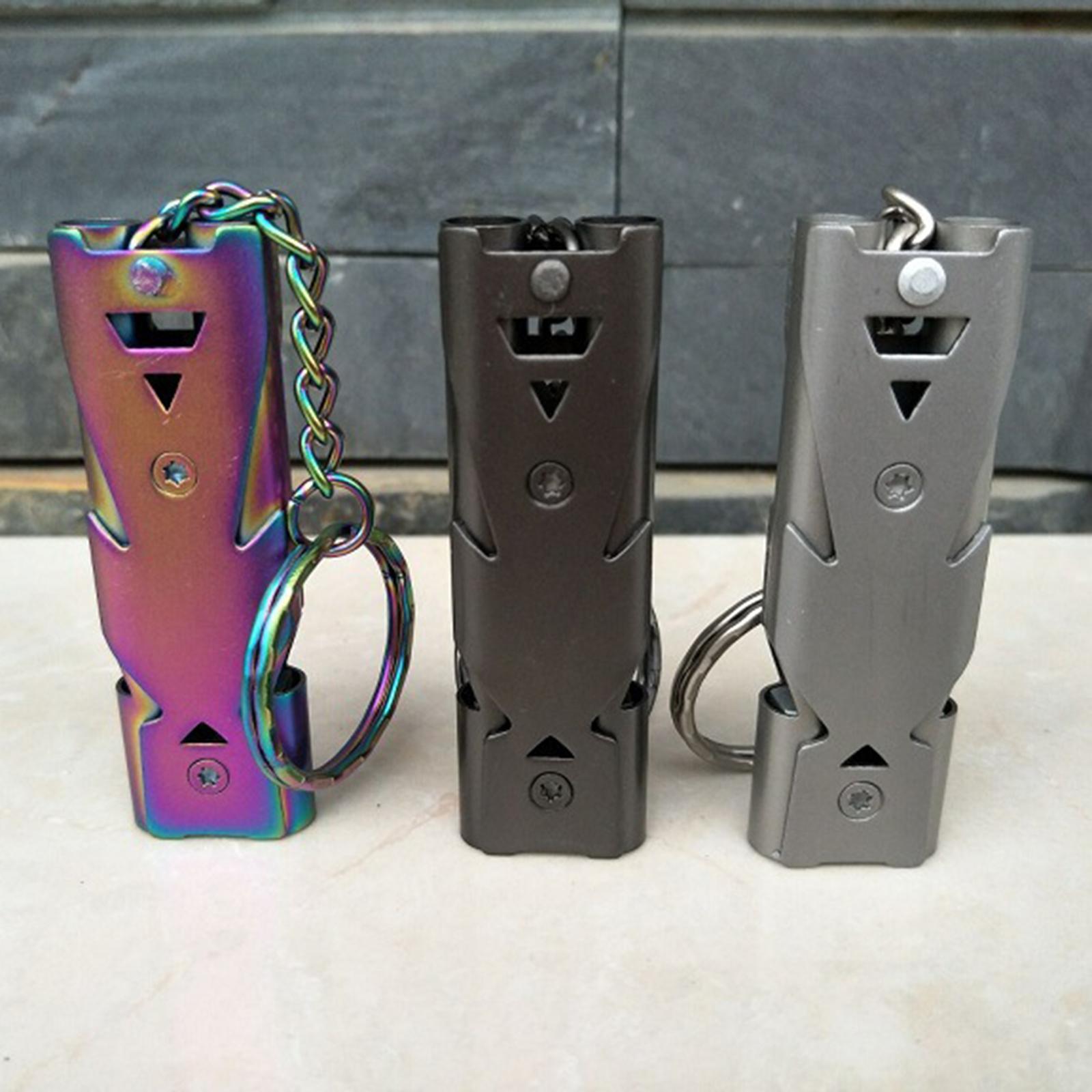 Outdoor Emergency Whistles, Survival Whistle with Keychain, for Camping Hiking Hunting Fishing or Any Outdoor Activities, Easy to Signal Loud Whistle