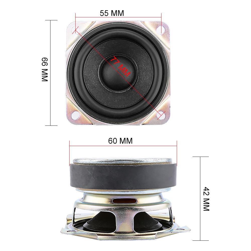 Aiyima 2 Chiếc 2.5 Inch Âm Thanh Toàn Dải Loa Mini Đơn Vị 8 Ohm 10W Tự Làm Âm Thanh Loa Nghe Nhạc Cạnh Cao Su Loa Rạp Hát Tại Nhà