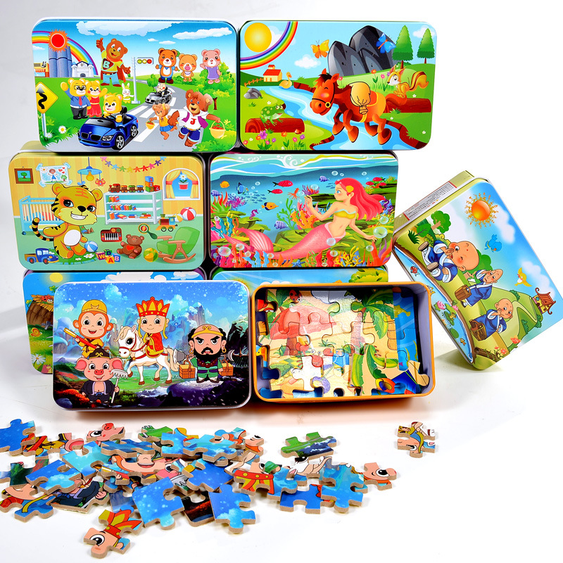 Đồ chơi hộp tranh xếp hình 100 miếng puzzle nhiều chủ đề - Đồ chơi thông minh trẻ em