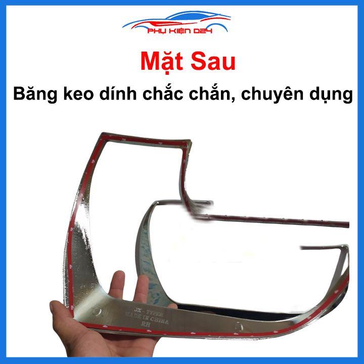 Ốp viền đèn pha hậu mạ crom Morning 2012-2013-2014-2015-2016-2017-2018-2019-2020 chống trầy trang trí bảo vệ xe