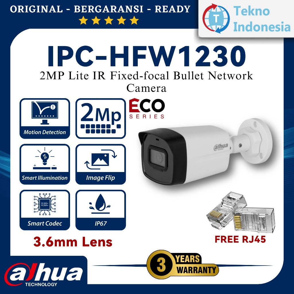 Camera IP DAHUA IPC-HFW1230S1P-S5 hồng ngoại 2.0 Megapixel- Hàng chính hãng