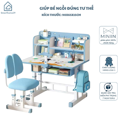 Bộ Bàn Ghế Chống Gù Cho Bé – Giúp Bé Ngồi Đúng Tư Thế, Phát Triển Lành Mạnh - HÀNG CHÍNH HÃNG MINIIN