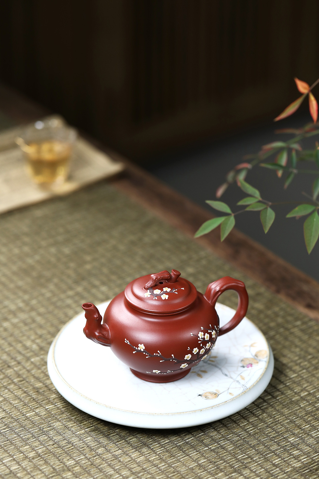 Ấm Hoa Mai Báo Xuân 220ml – NN Nghệ Công Sư Ưu Tú – Đại Hồng Bào – TS418