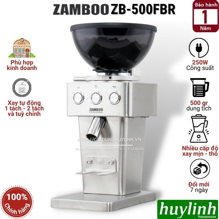 Máy xay cà phê cho quán Zamboo ZB-500FBR - 250W - máy xay chuyên nghiệp cho kinh doanh - cafe take Away - Hàng chính hãng