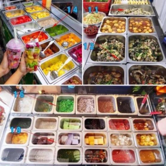 Khay đựng thạch, trân châu, topping inox304