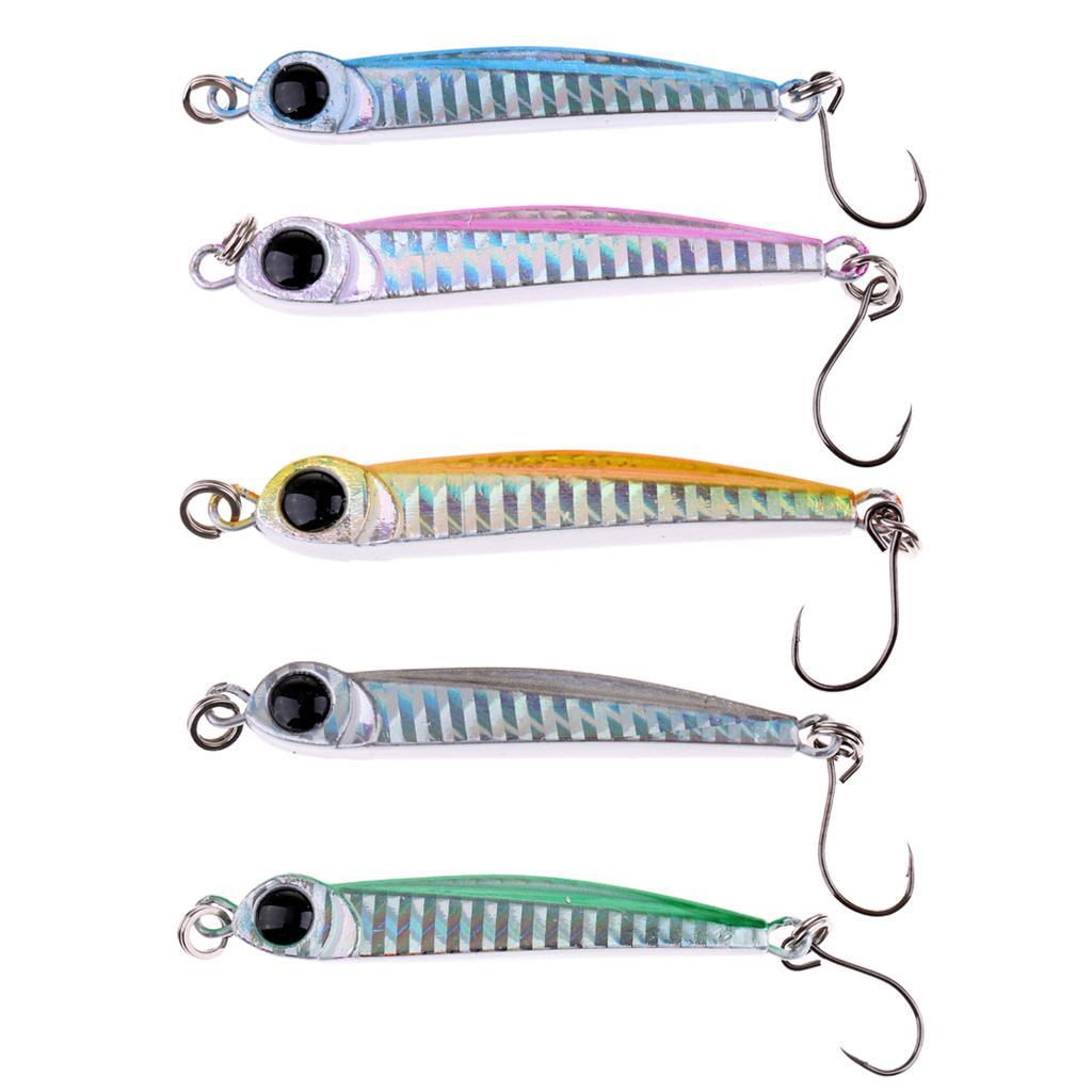 Lead Fish Metal Jigs With Single Hook And Rings Jigging Lures Hard Bait