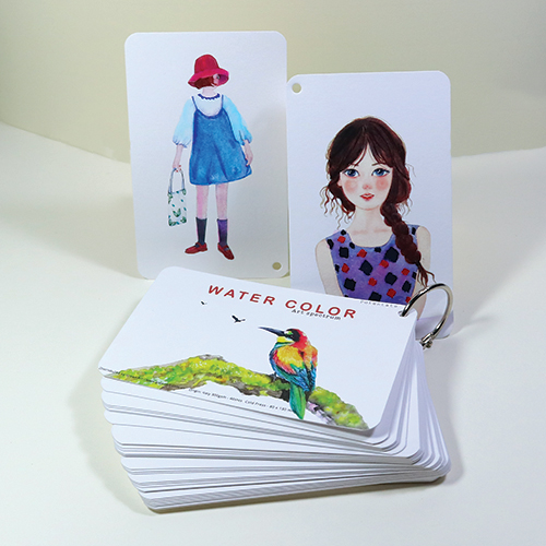 Giấy vẽ màu nước Postcard 40 tờ, vẽ các loại màu nước đẹp, vẽ đẹp cả chì giấy dày 300gsm khổ (8 x 13) cm ARW157 Green Art  - Hàng chính hãng