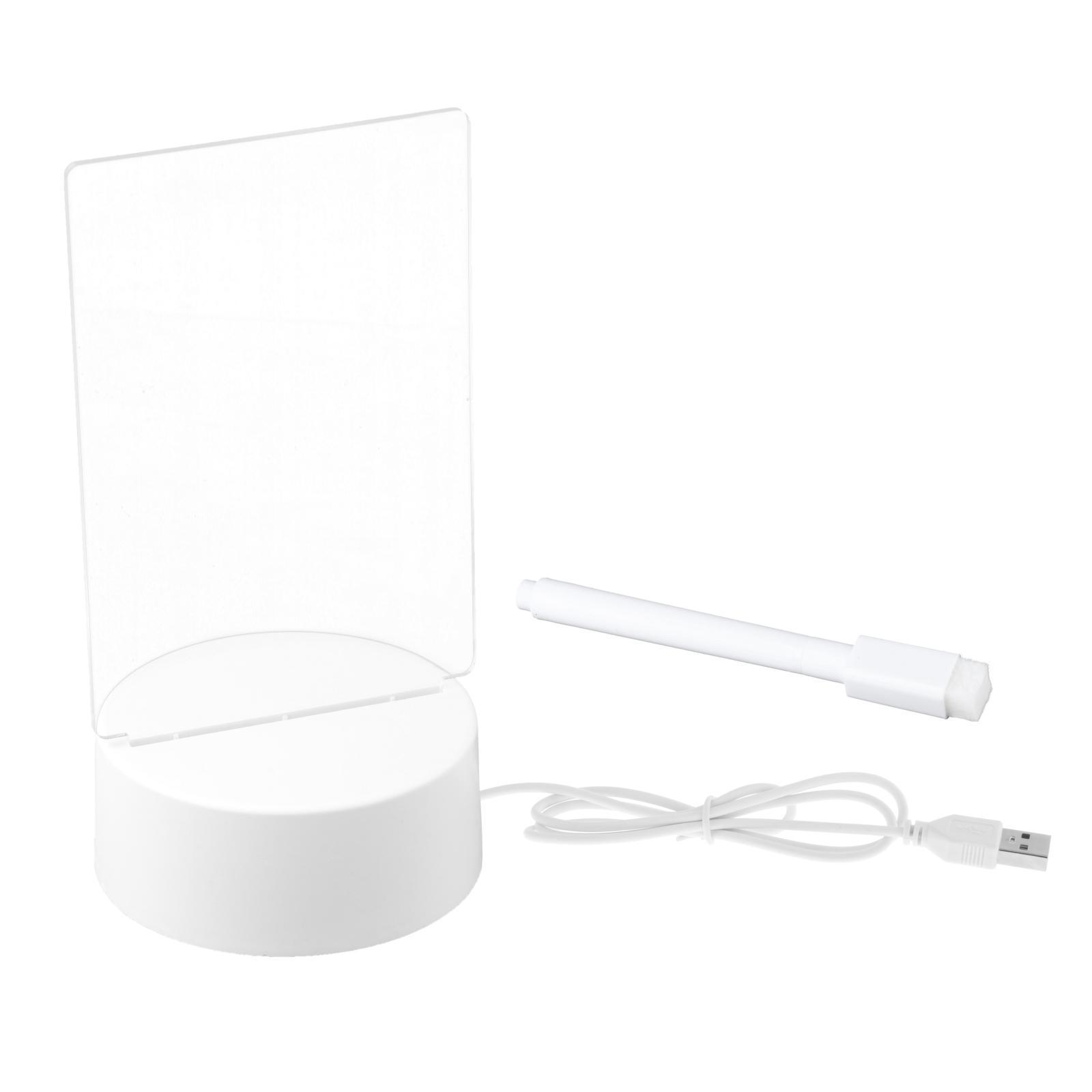 Led Night Light USB Message Board Note Board Rewritable with Pen Warm Soft Light USB Night Lamp Decoration