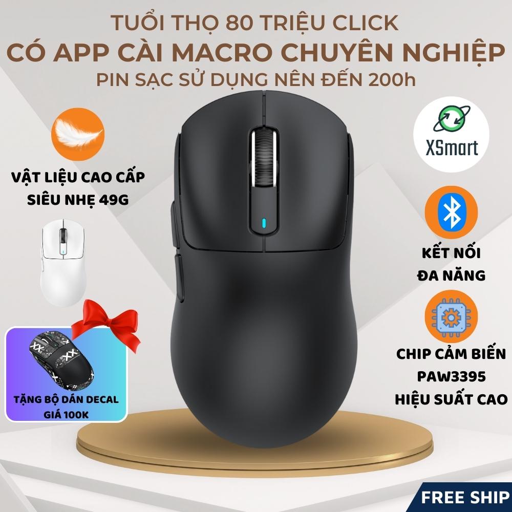 Chuột Máy Tính Bluetooth Không Dây Siêu Chip PAW3395 Attack Shark X3 Tặng Grip Tape, Cảm Biến Cao Cấp-Hàng Chính Hãng