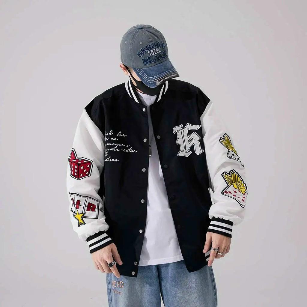 Áo khoác bomber dù THẦN BÀI Unisex ulzzang nam nữ 2 lớp Jacket Bomber Áo Khoác Jacket Bombers Siêu Hot 2 Màu Classs