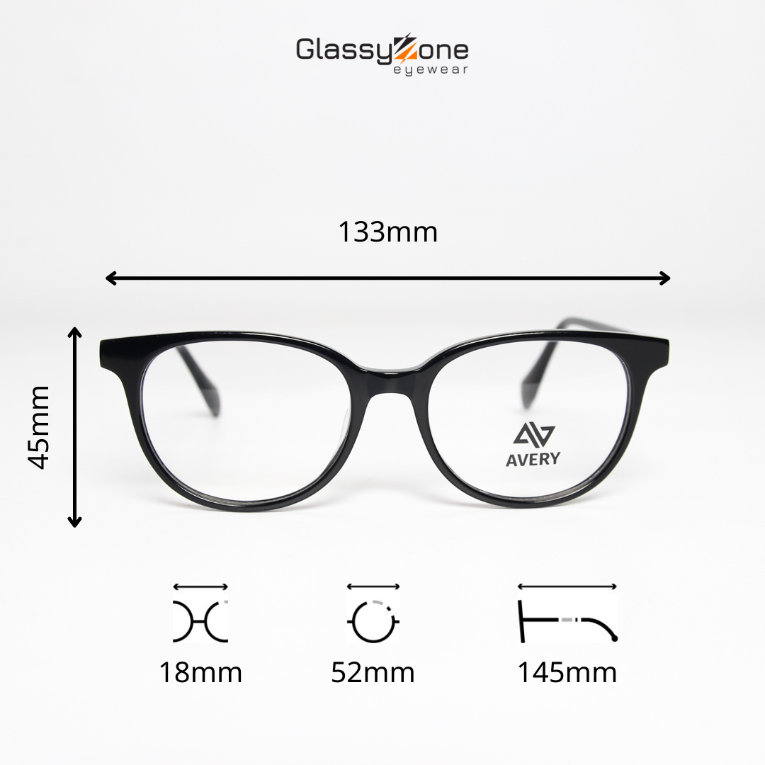 Gọng kính cận, Mắt kính giả cận Acetate Form mắt mèo Nữ Avery 15069 - GlassyZone