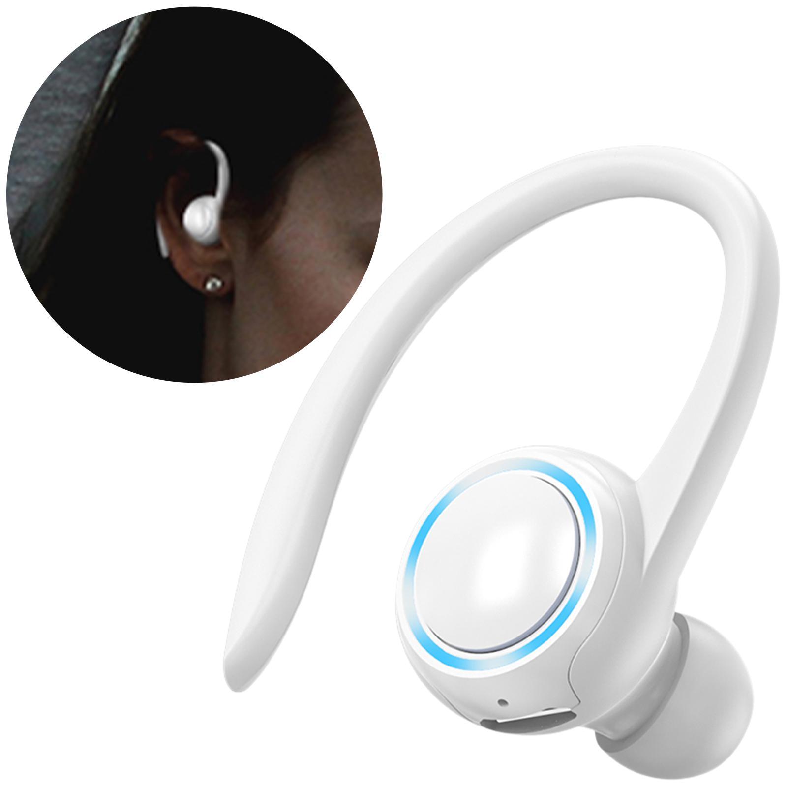 2x Wireless Bluetooth Headset Ear Hook In-Ear Earbuds Running white