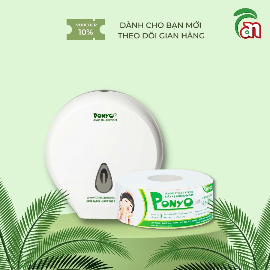 Giấy vệ sinh cuộn lớn chất lượng cao, tan nhanh, mềm mịn PONYO JB900 2 lớp 900g - Thiên An Nam paper