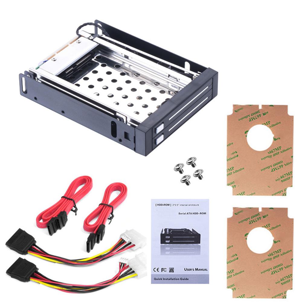 Dual Bay 2.5" Inch SATA III Hard Drive HDD & SSD Tray Caddy Internal Mobile Rack Enclosure Docking Station Hot Swap