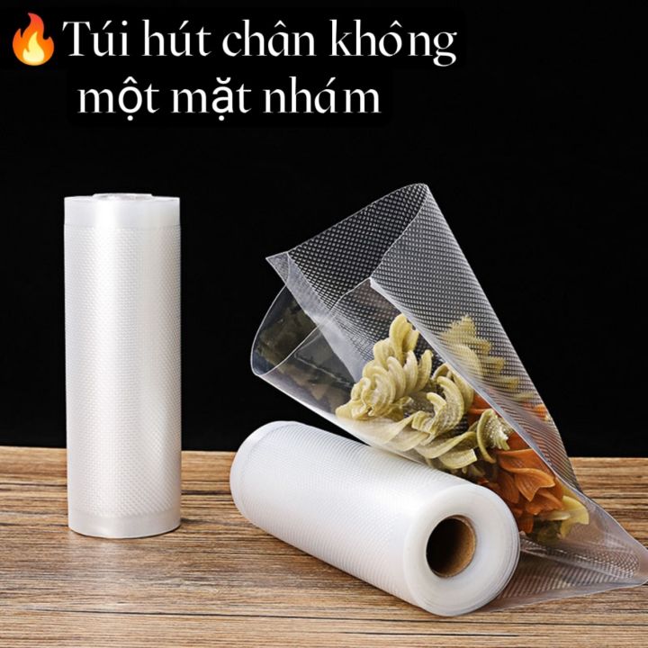 Cuộn túi hút chân không đựng thực phẩm 1 mặt nhám ( chiều dài mỗi cuộn 500cm) - Henrysa