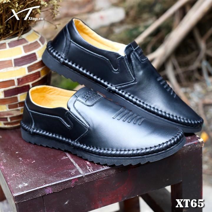 Giày lười nam da bò thật cao cấp mã XT65D