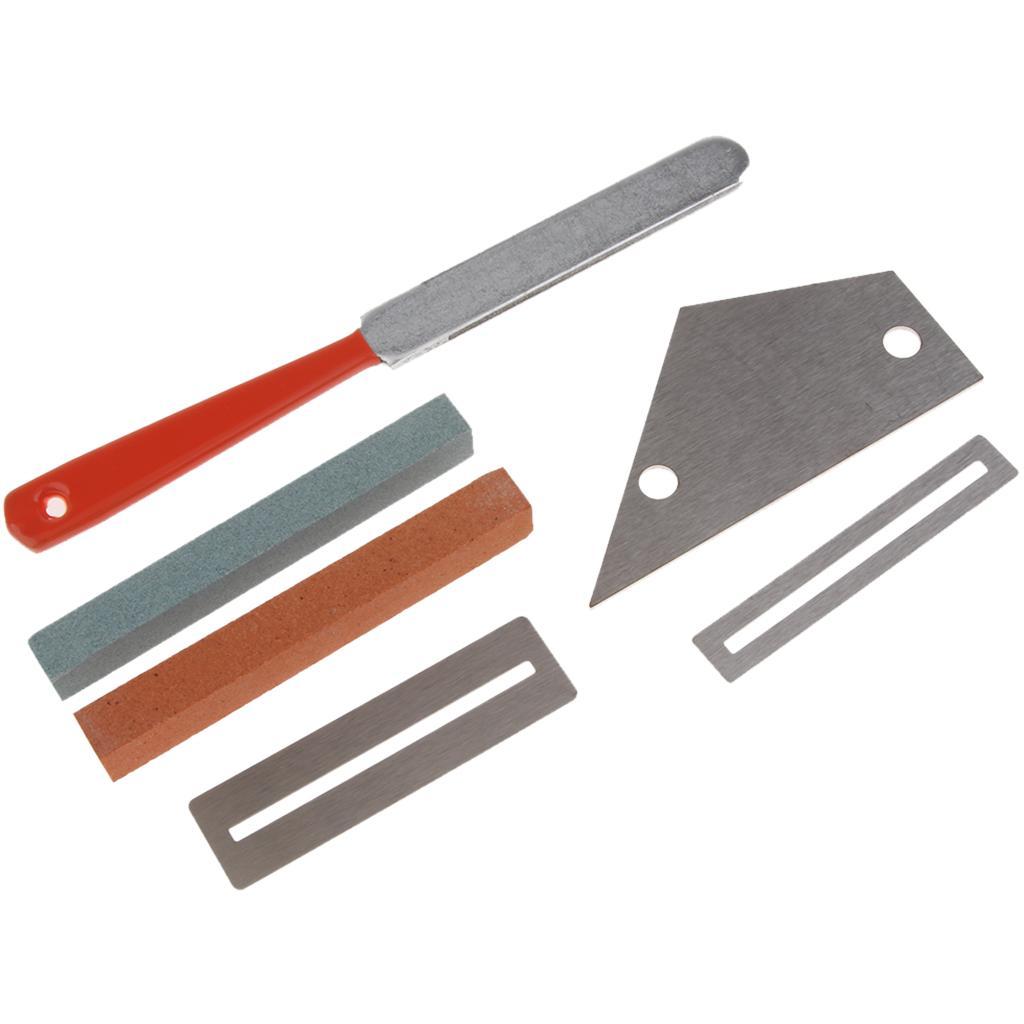 3Pcs Guitar Parts Fret Rocker Metal Fret File Grinding Stone Fretboard Guard