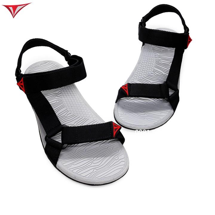 Giày sandal nam đi học Việt Thủy quai chéo đen- VT8