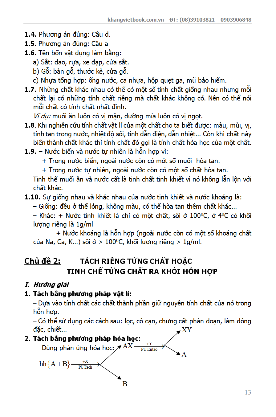 Chuyên Đề Bồi Dưỡng Học Sinh Giỏi Qua Các Kì Thi Hóa Học 8