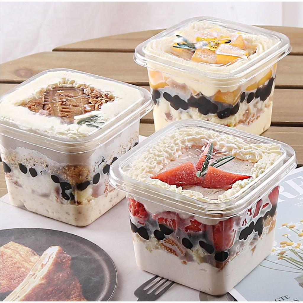 50 cái hộp B108 đựng bánh trà sữa mousse các loại bánh