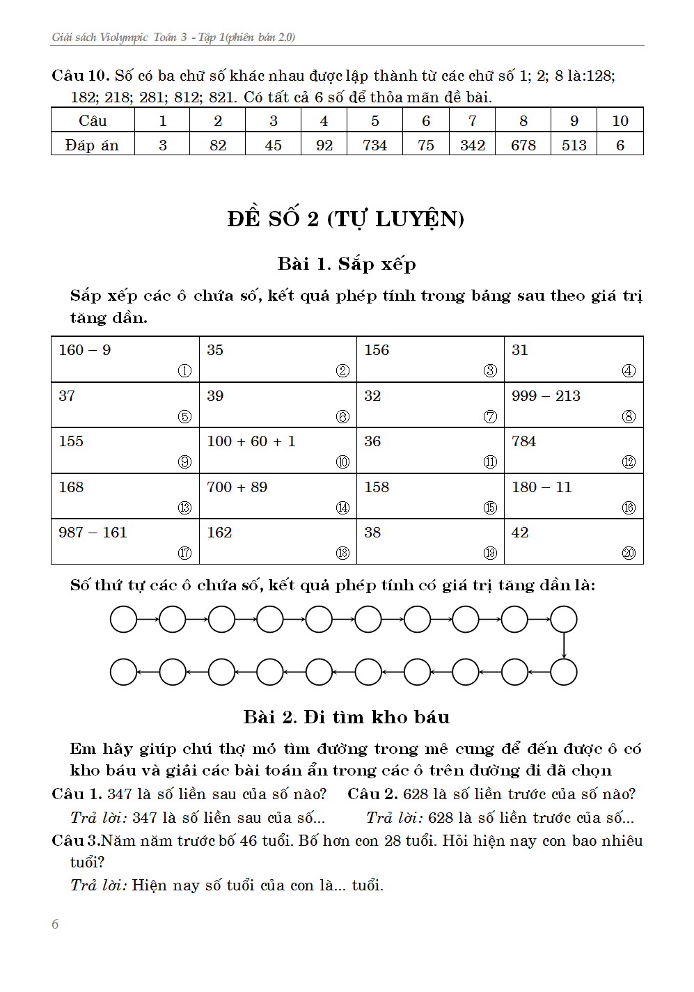 GIẢI SÁCH VIOLYMPIC TOÁN 3 TẬP 1 PHIÊN BẢN 2.0_KV