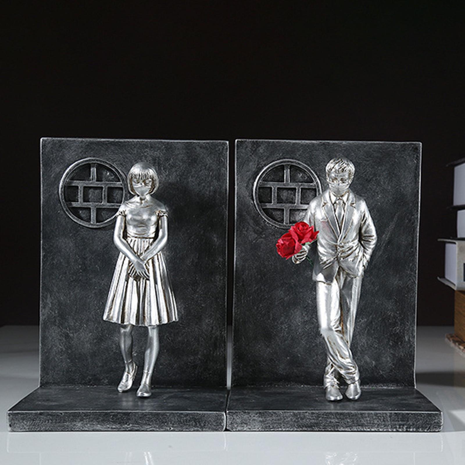 Decorative Bookends for Heavy Books Creative Book Holder Resin Book Ends