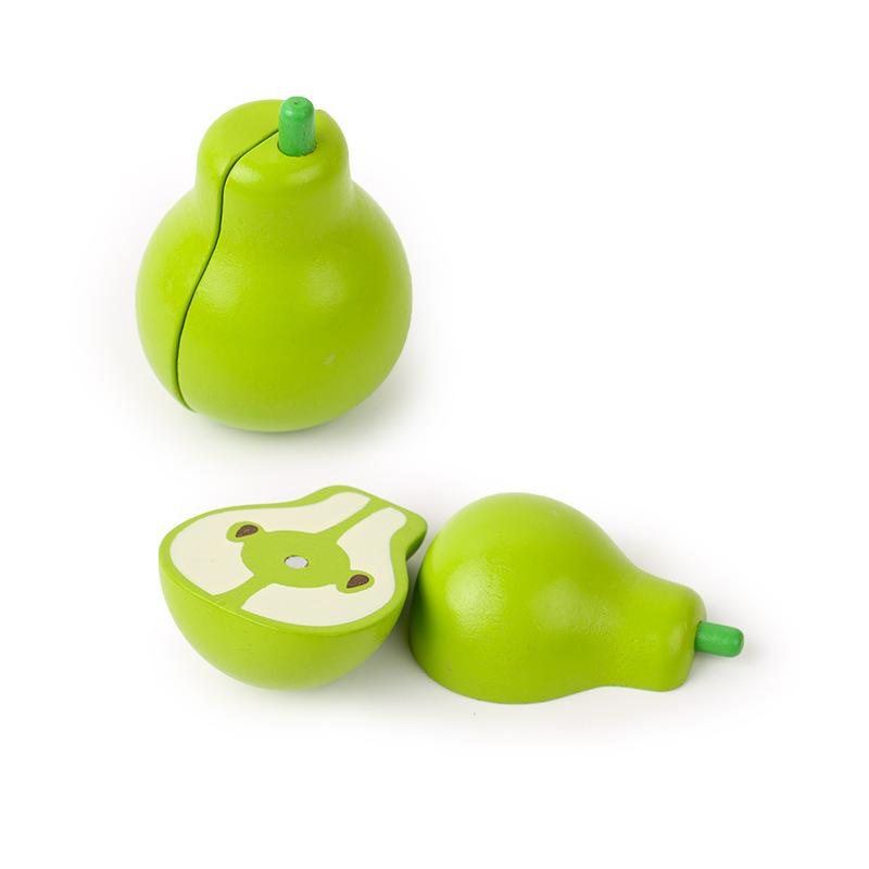 Đồ chơi nhà bếp bằng gỗ có nhạc cắt rau củ quả từ tính giáo dục đồ chơi trẻ em mô phỏng bộ nhà chơi